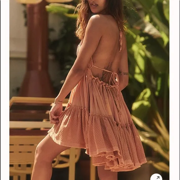 Free People Dresses Free People Degree Mini Dress In Peached